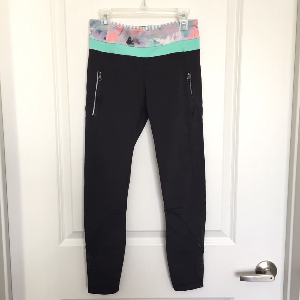 Lululemon Inspire Tight Black Multi Menthol Mesh